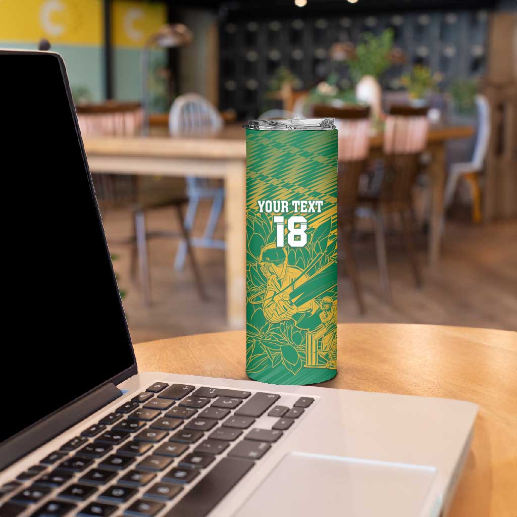 Cricket South Africa Custom Skinny Tumbler Green Version Proteas LT18