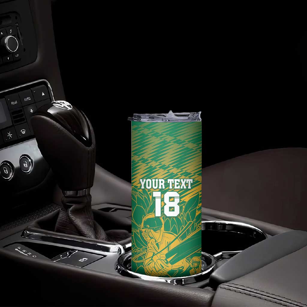 Cricket South Africa Custom Skinny Tumbler Green Version Proteas LT18