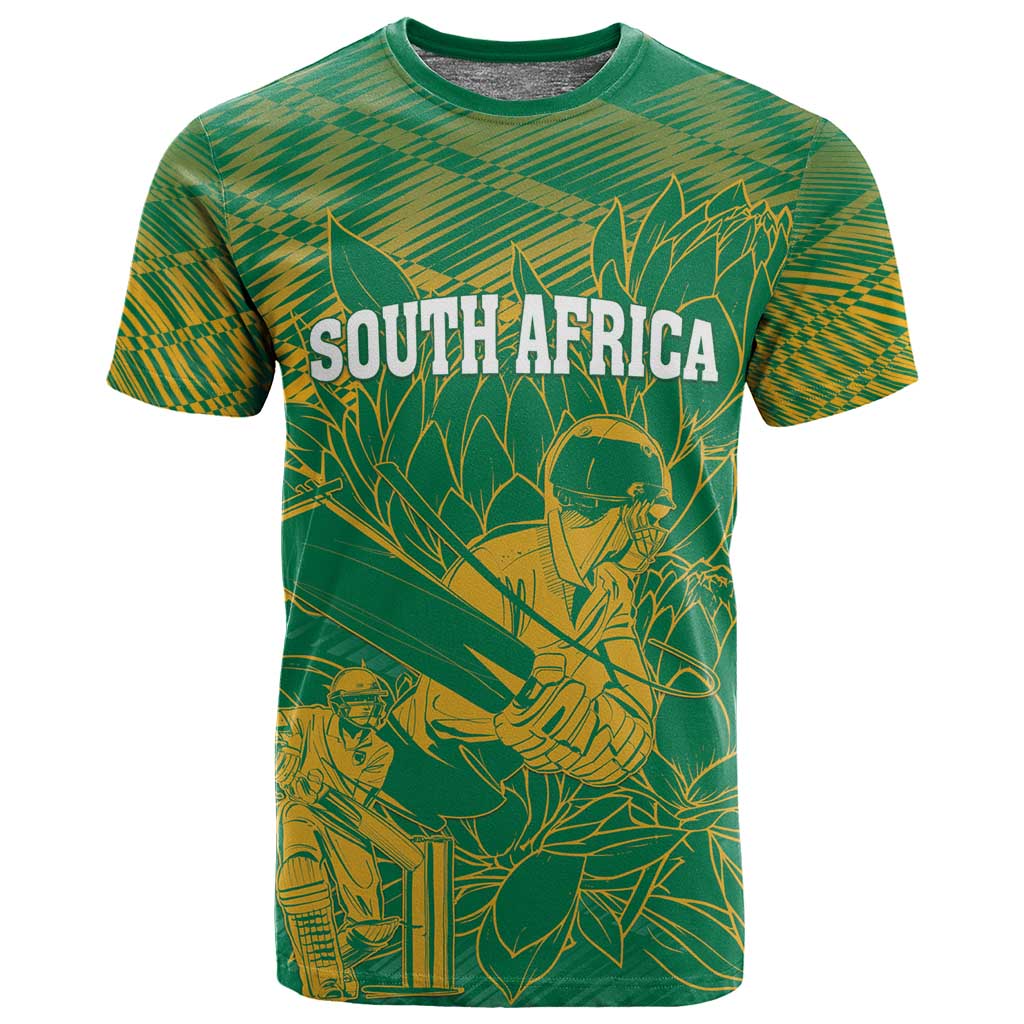Cricket South Africa Custom T shirt Green Version Proteas LT18
