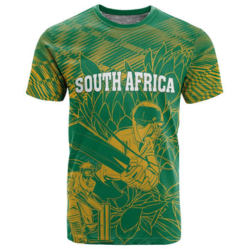 Cricket South Africa Custom T shirt Green Version Proteas LT18