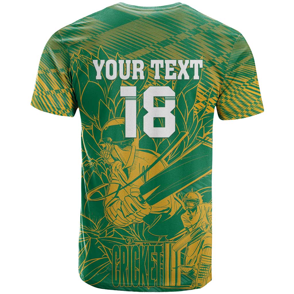 Cricket South Africa Custom T shirt Green Version Proteas LT18