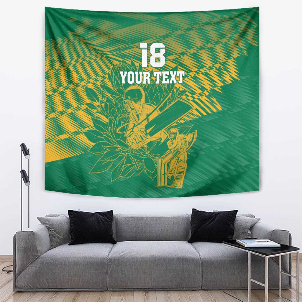 Cricket South Africa Custom Tapestry Green Version Proteas LT18