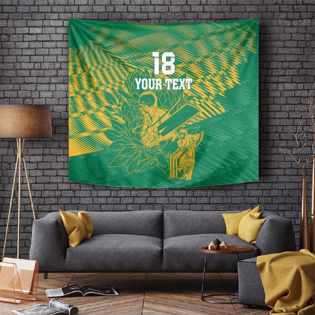 Cricket South Africa Custom Tapestry Green Version Proteas LT18
