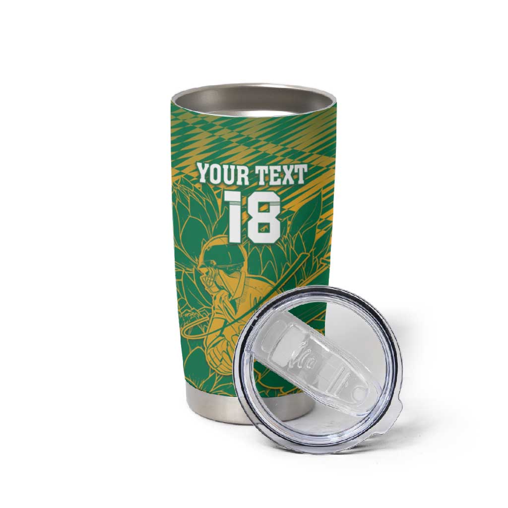 Cricket South Africa Custom Tumbler Cup Green Version Proteas LT18