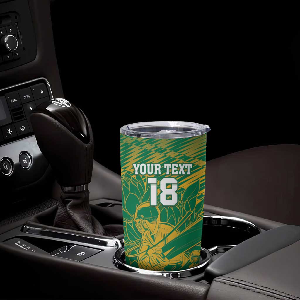 Cricket South Africa Custom Tumbler Cup Green Version Proteas LT18