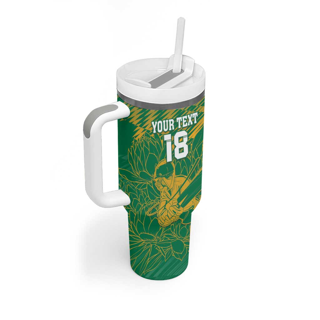 Cricket South Africa Custom Tumbler With Handle Green Version Proteas LT18