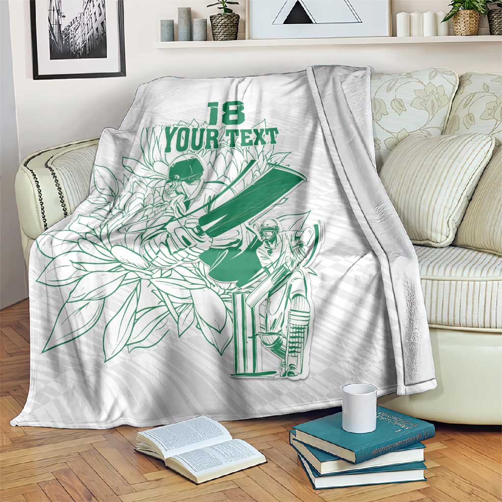 Cricket South Africa Custom Blanket White Version Proteas LT18