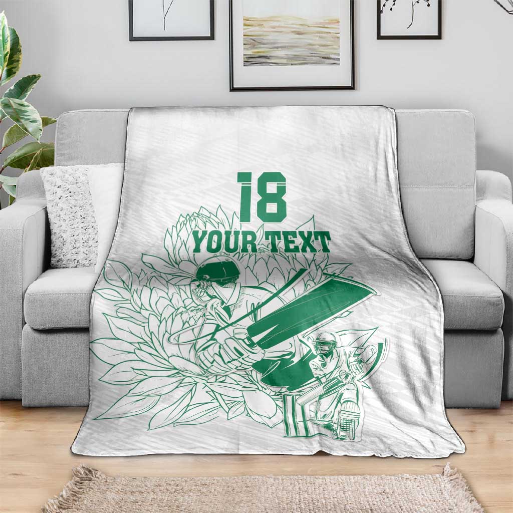 Cricket South Africa Custom Blanket White Version Proteas LT18