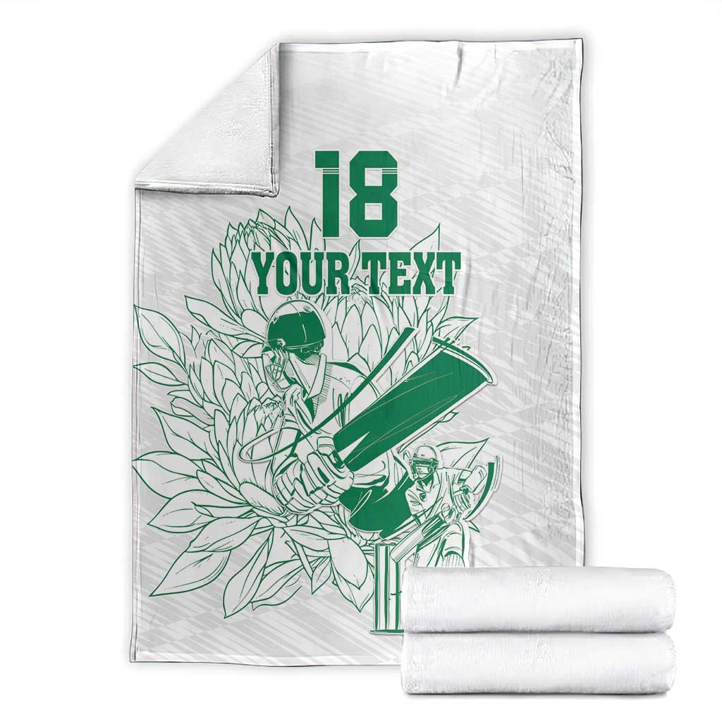Cricket South Africa Custom Blanket White Version Proteas LT18