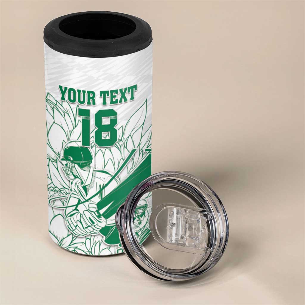 Cricket South Africa Custom 4 in 1 Can Cooler Tumbler White Version Proteas LT18