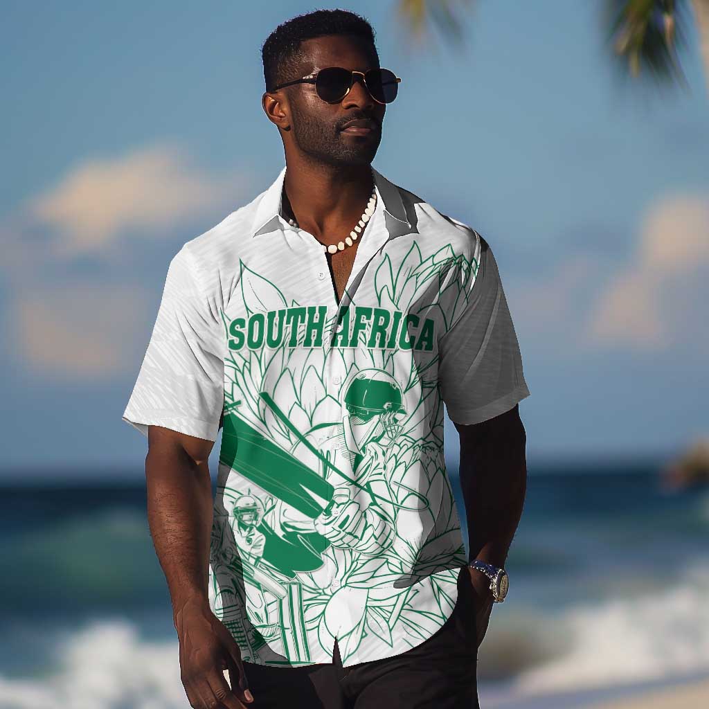 Cricket South Africa Custom Hawaiian Shirt White Version Proteas LT18