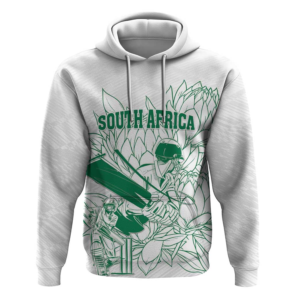 Custom Cricket South Africa Hoodie Proteas Go Champion White Version LT18