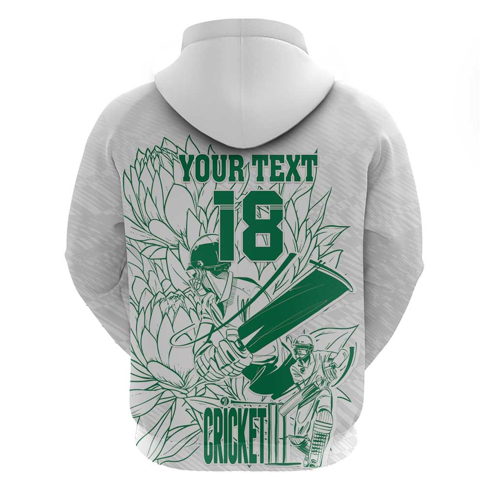 Custom Cricket South Africa Hoodie Proteas Go Champion White Version LT18