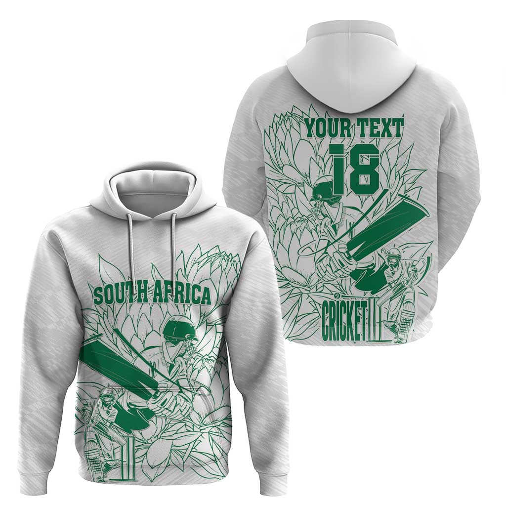 Custom Cricket South Africa Hoodie Proteas Go Champion White Version LT18