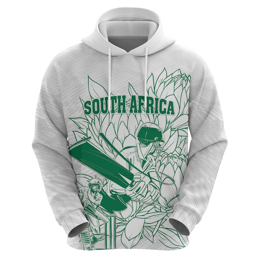 Custom Cricket South Africa Hoodie Proteas Go Champion White Version LT18