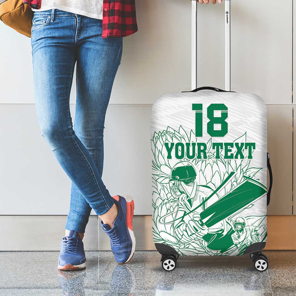 Custom Cricket South Africa Luggage Cover Proteas Go Champion White Version LT18