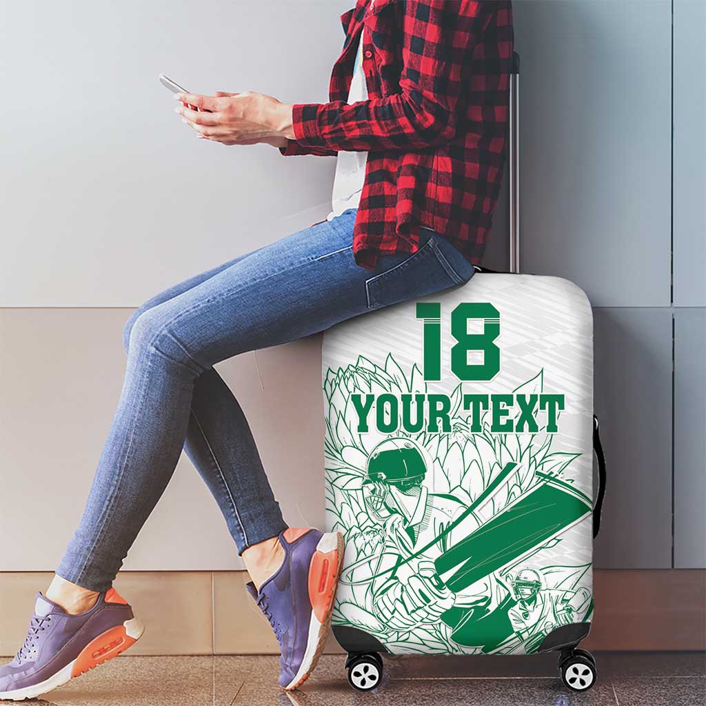 Custom Cricket South Africa Luggage Cover Proteas Go Champion White Version LT18