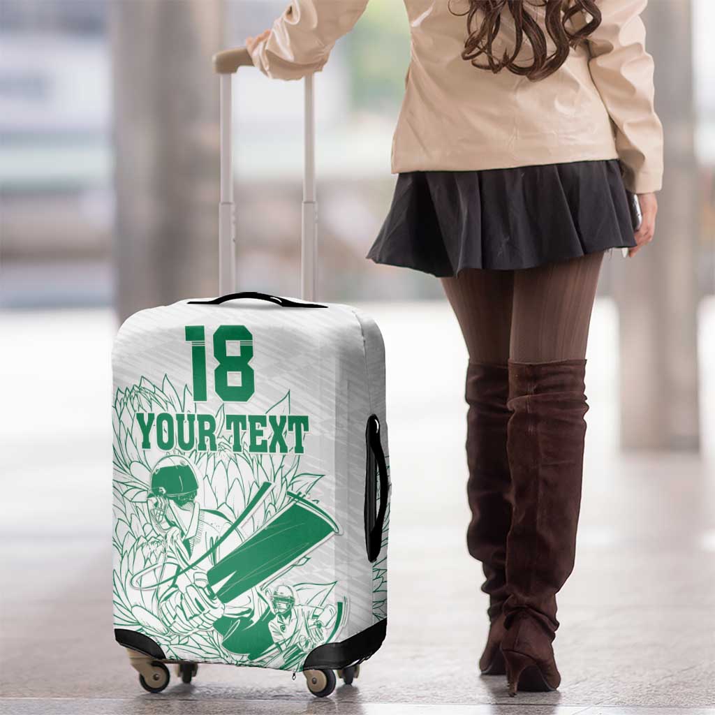 Custom Cricket South Africa Luggage Cover Proteas Go Champion White Version LT18