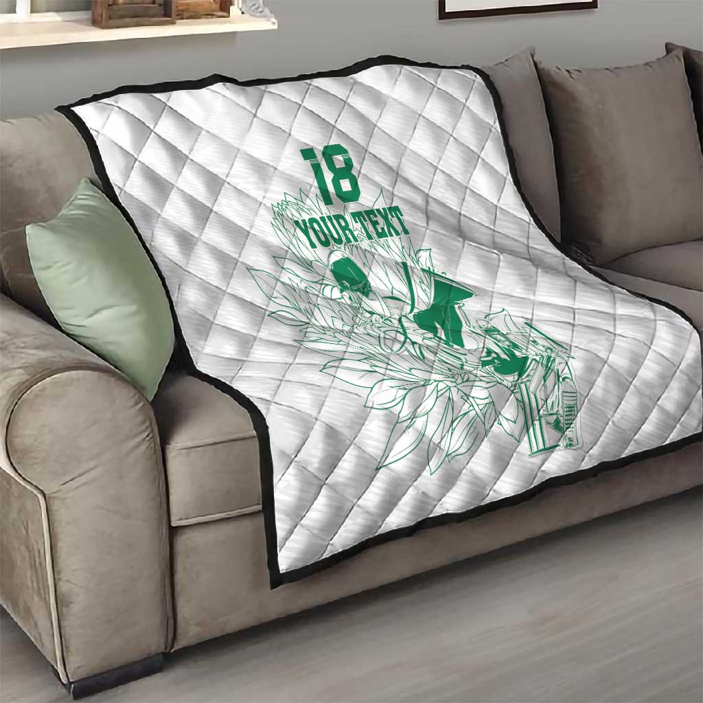 Cricket South Africa Custom Quilt White Version Proteas LT18