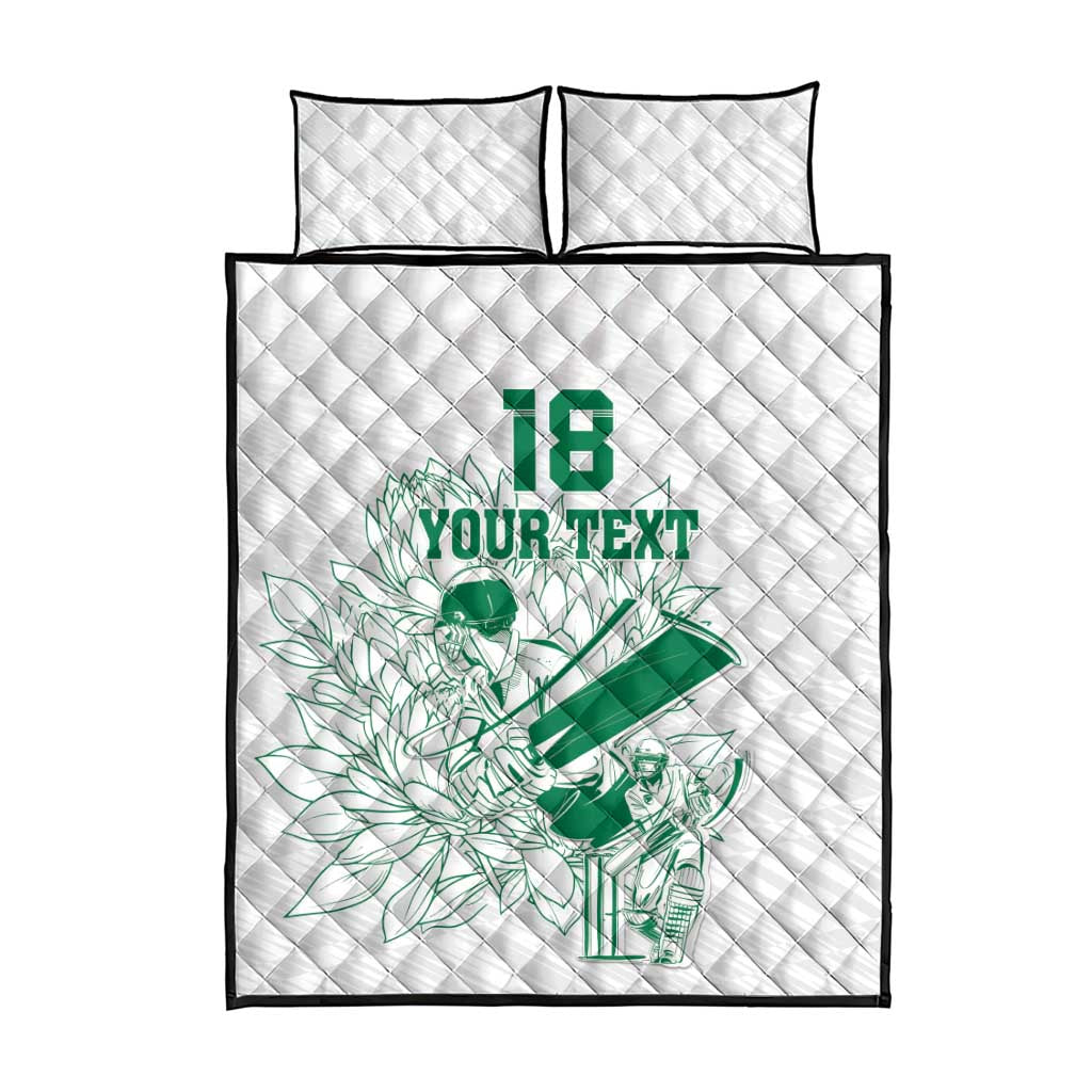 Cricket South Africa Custom Quilt Bed Set White Version Proteas LT18