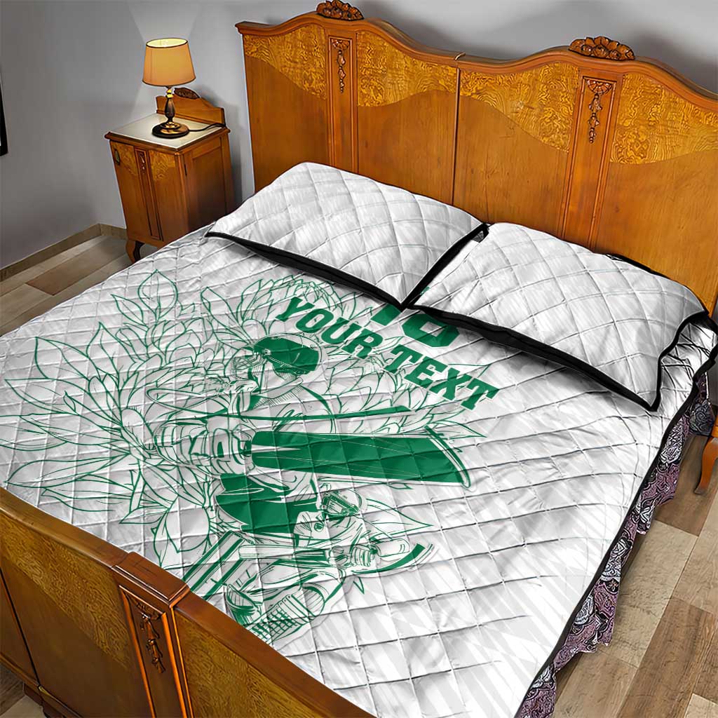 Cricket South Africa Custom Quilt Bed Set White Version Proteas LT18