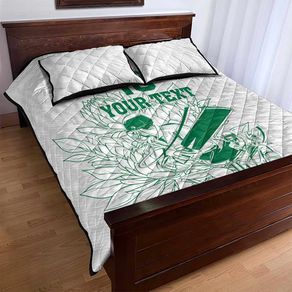 Cricket South Africa Custom Quilt Bed Set White Version Proteas LT18