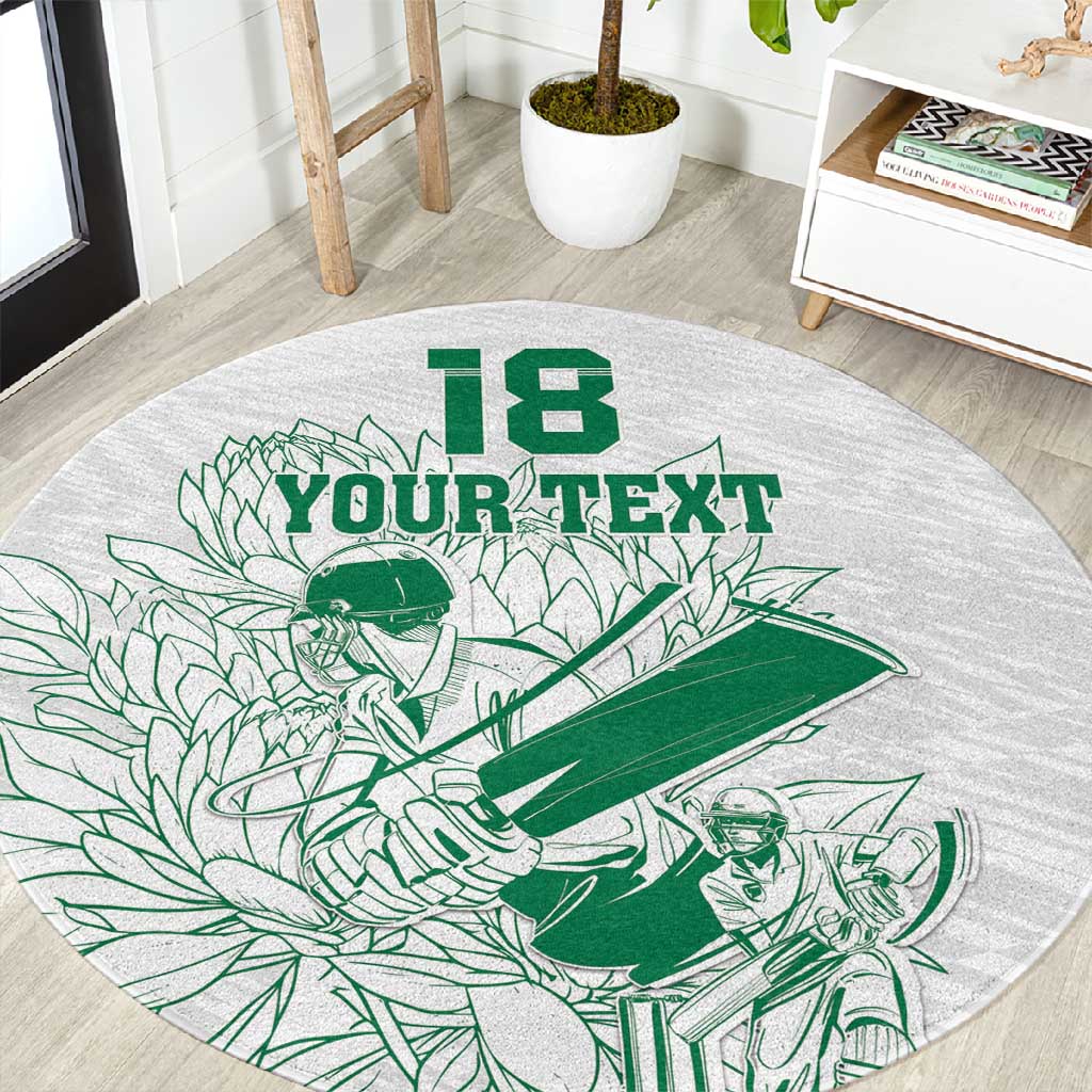 Cricket South Africa Custom Round Carpet White Version Proteas LT18