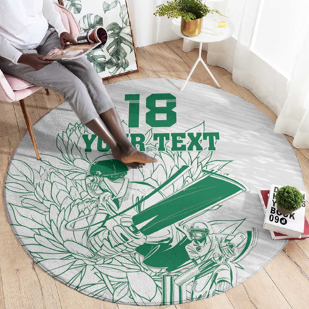 Cricket South Africa Custom Round Carpet White Version Proteas LT18