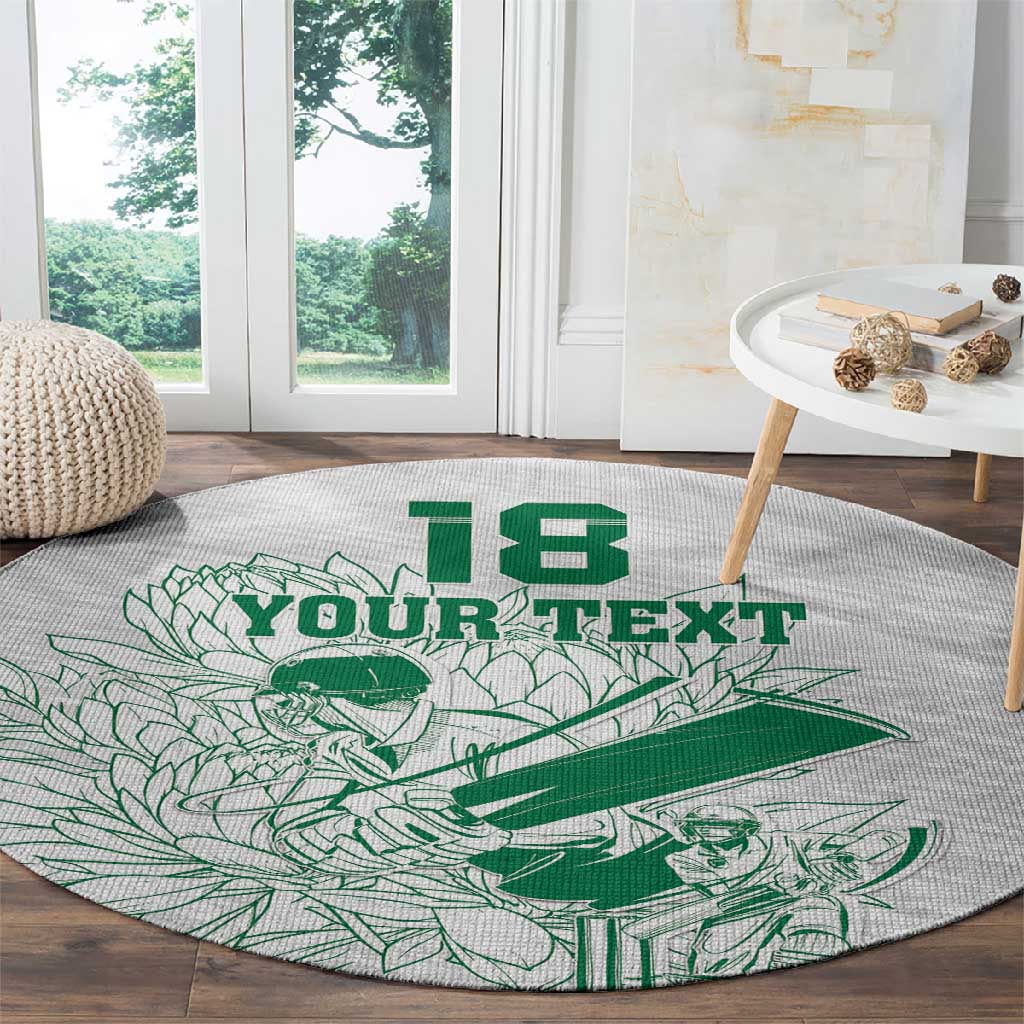 Cricket South Africa Custom Round Carpet White Version Proteas LT18