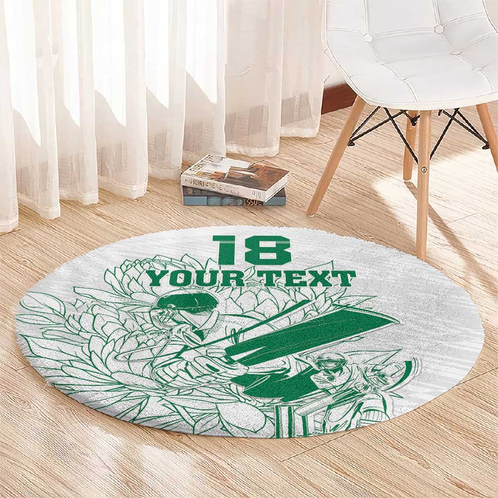 Cricket South Africa Custom Round Carpet White Version Proteas LT18
