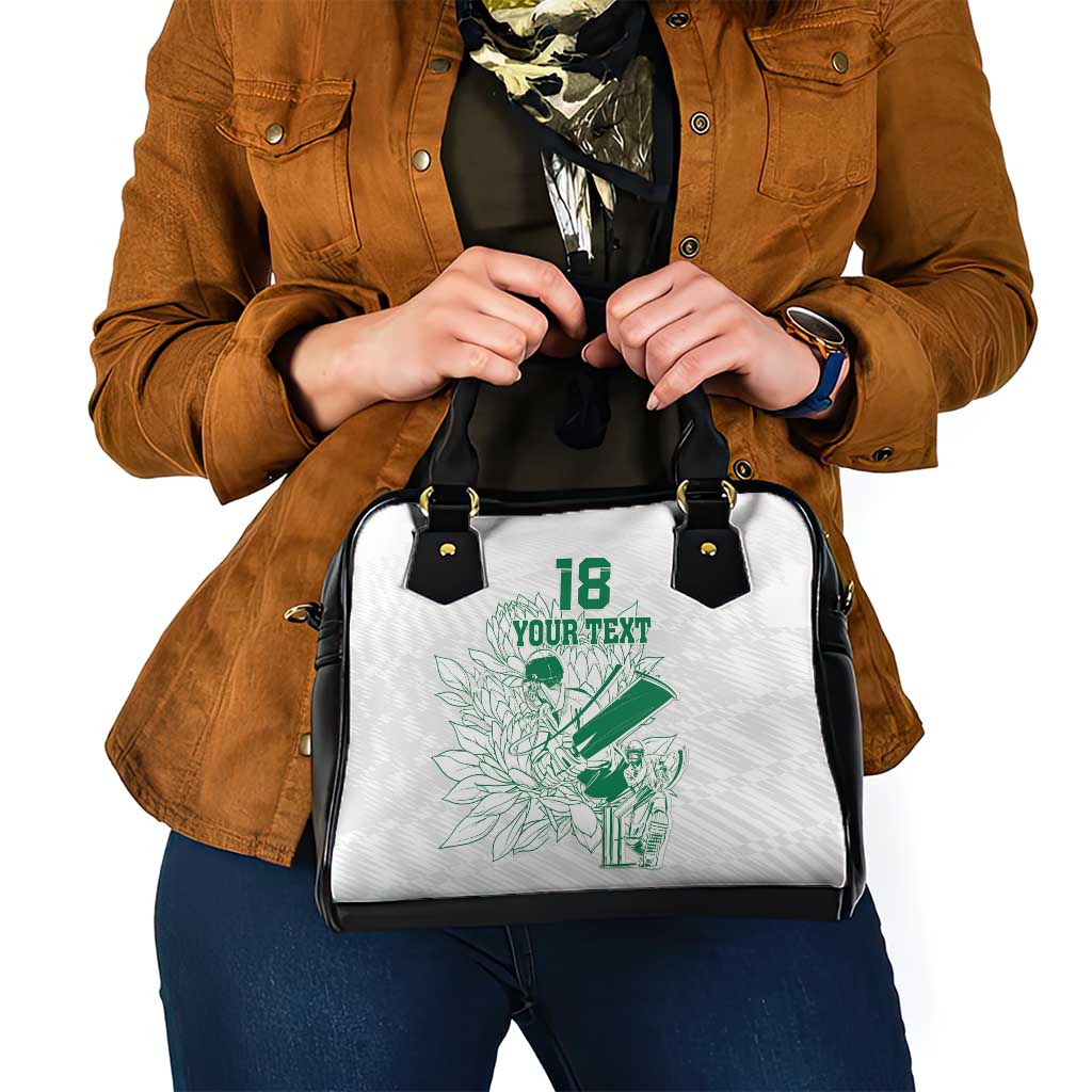 Custom Cricket South Africa Shoulder Handbag Proteas Go Champion White Version LT18
