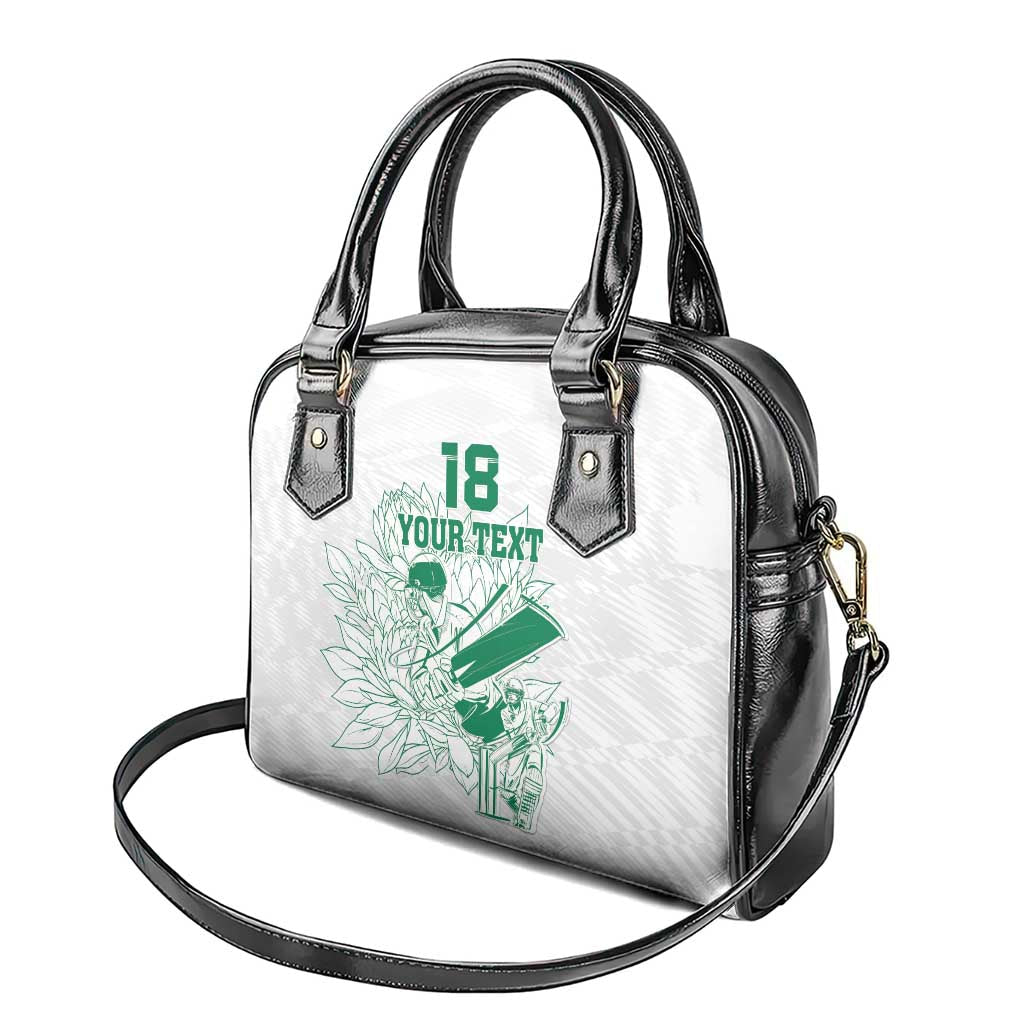 Custom Cricket South Africa Shoulder Handbag Proteas Go Champion White Version LT18