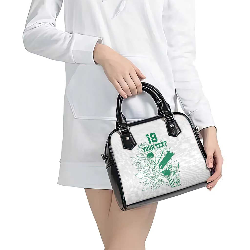 Custom Cricket South Africa Shoulder Handbag Proteas Go Champion White Version LT18