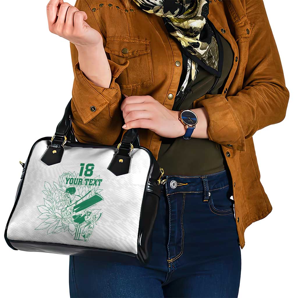 Custom Cricket South Africa Shoulder Handbag Proteas Go Champion White Version LT18