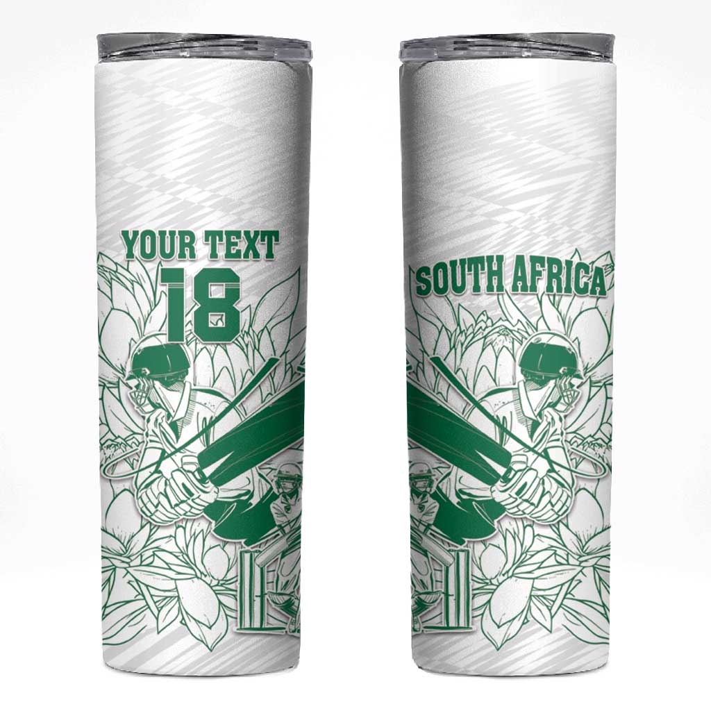 Cricket South Africa Custom Skinny Tumbler White Version Proteas LT18