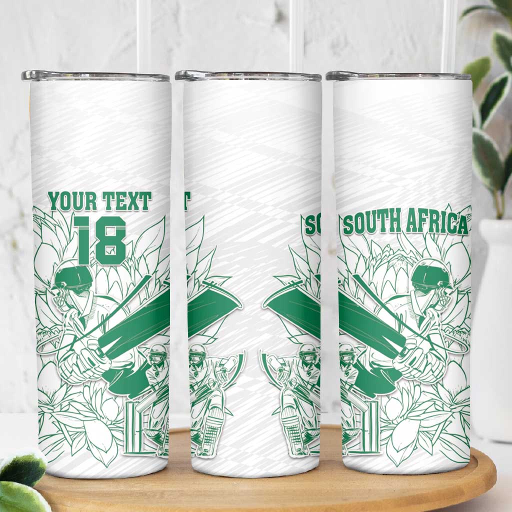 Cricket South Africa Custom Skinny Tumbler White Version Proteas LT18
