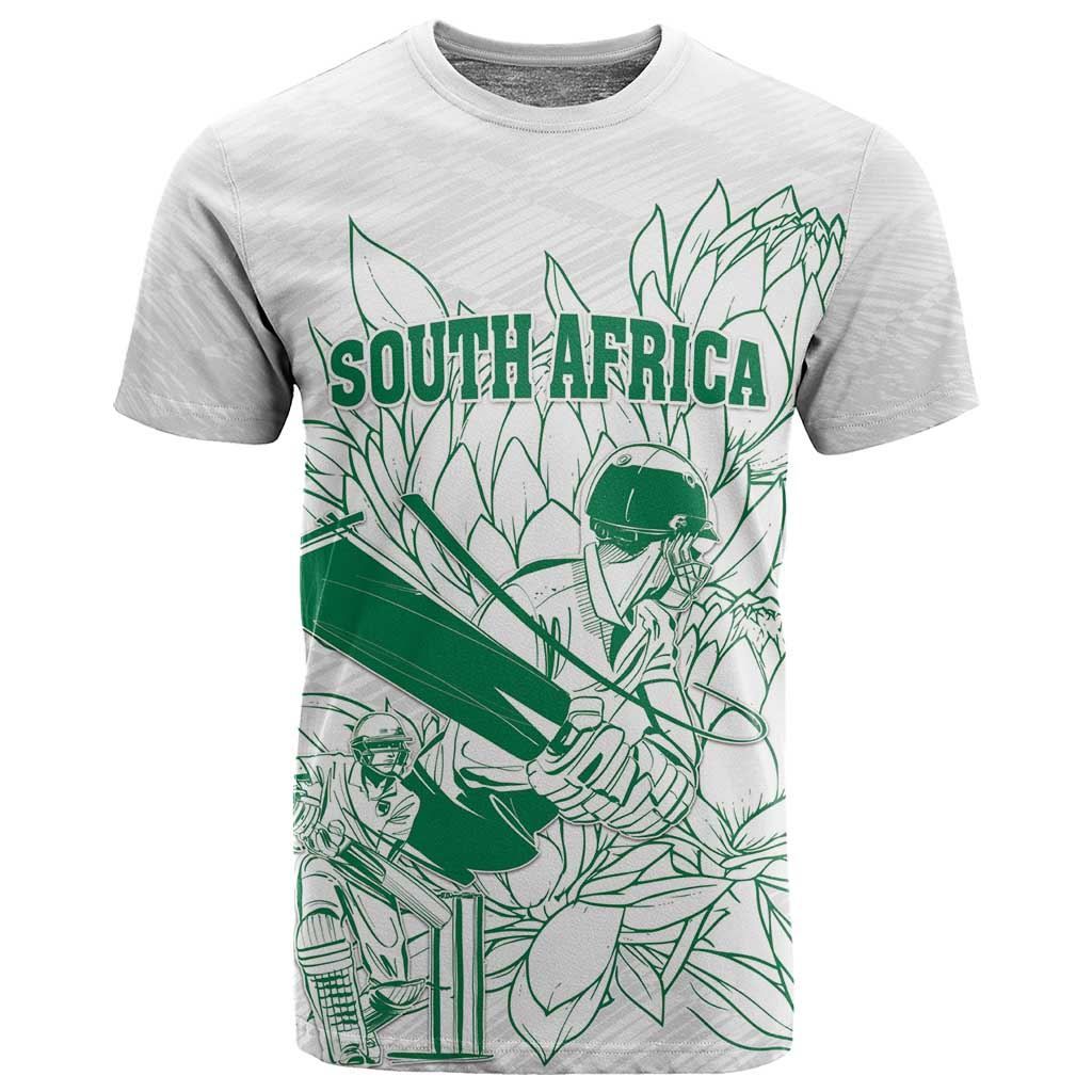 Cricket South Africa Custom T shirt White Version Proteas LT18