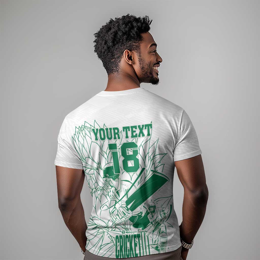 Cricket South Africa Custom T shirt White Version Proteas LT18