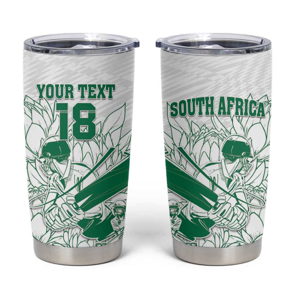 Cricket South Africa Custom Tumbler Cup White Version Proteas LT18