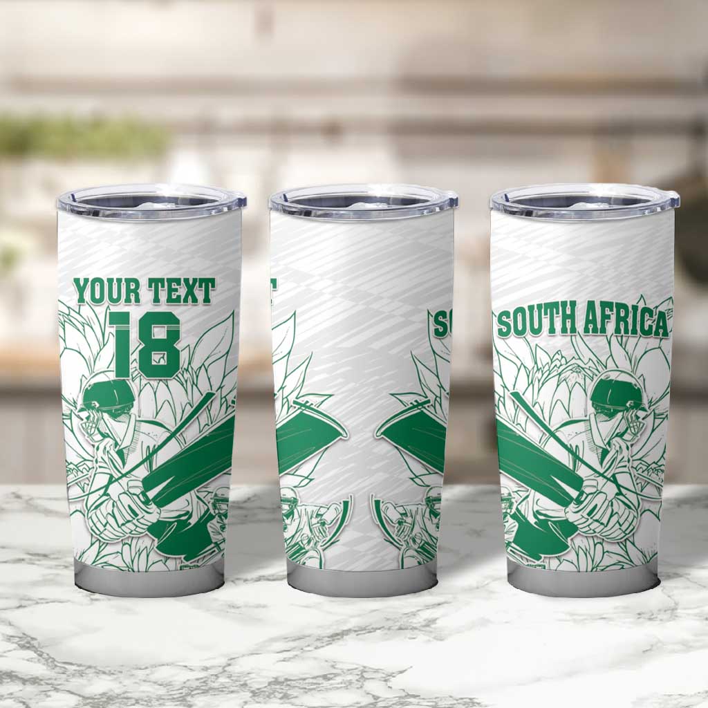 Cricket South Africa Custom Tumbler Cup White Version Proteas LT18