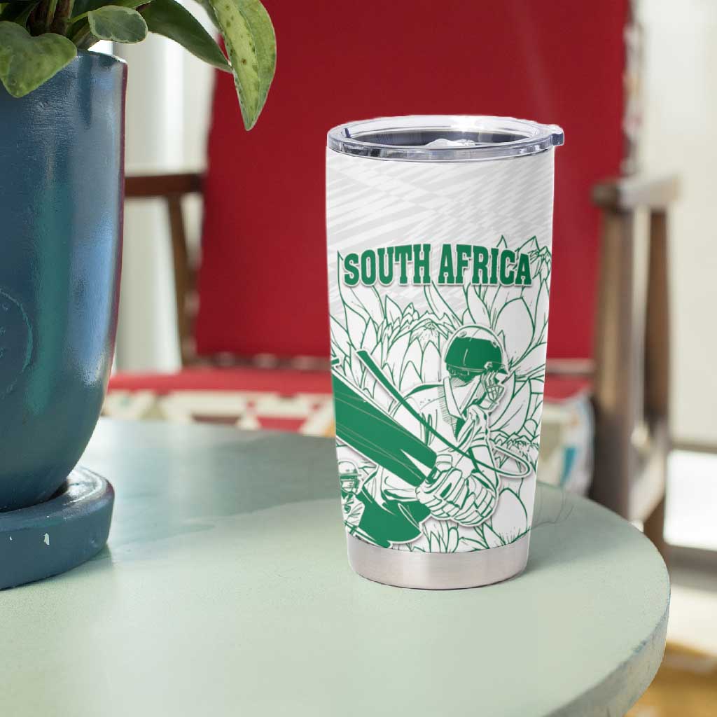 Cricket South Africa Custom Tumbler Cup White Version Proteas LT18