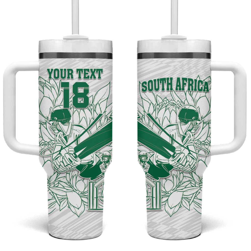 Cricket South Africa Custom Tumbler With Handle White Version Proteas LT18