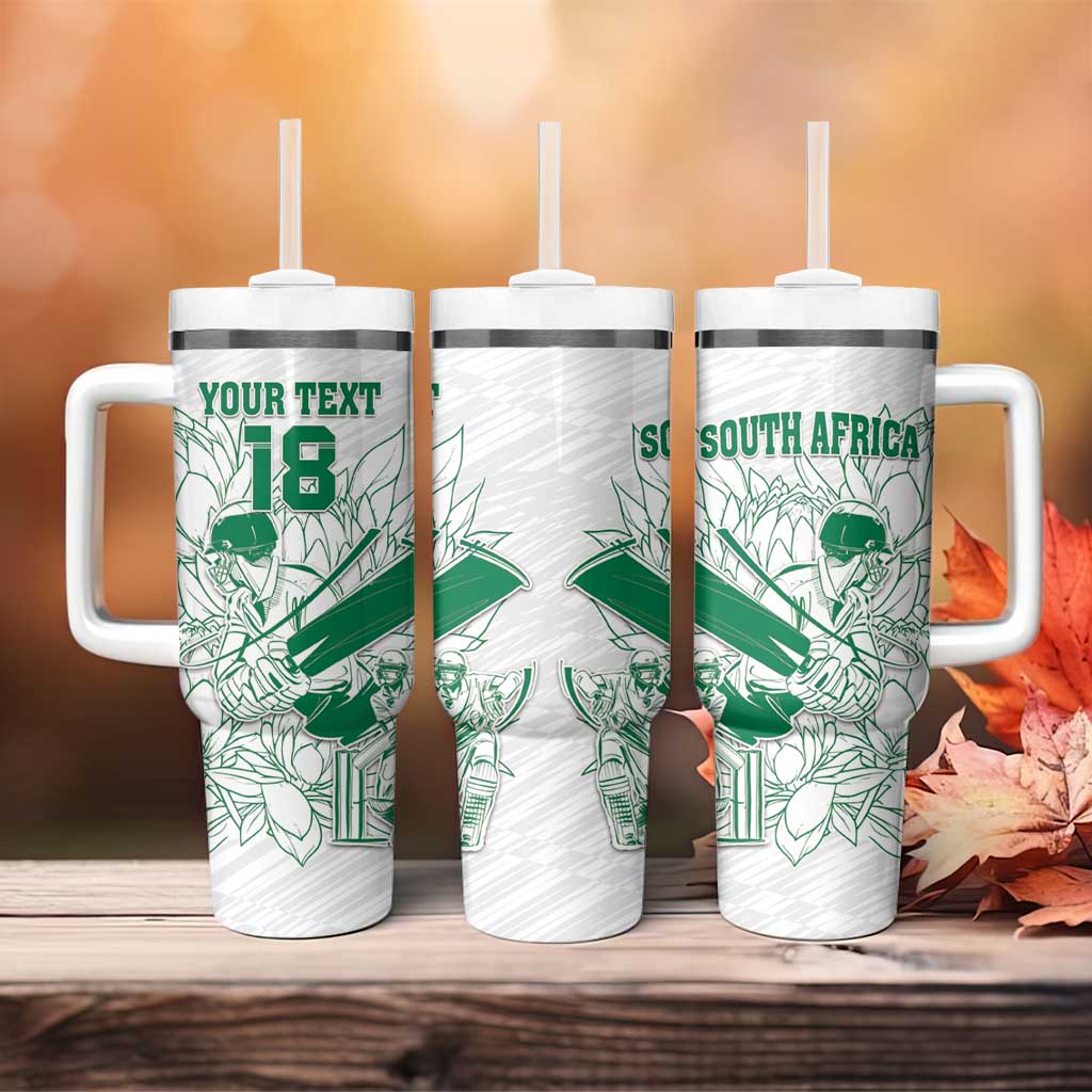 Cricket South Africa Custom Tumbler With Handle White Version Proteas LT18