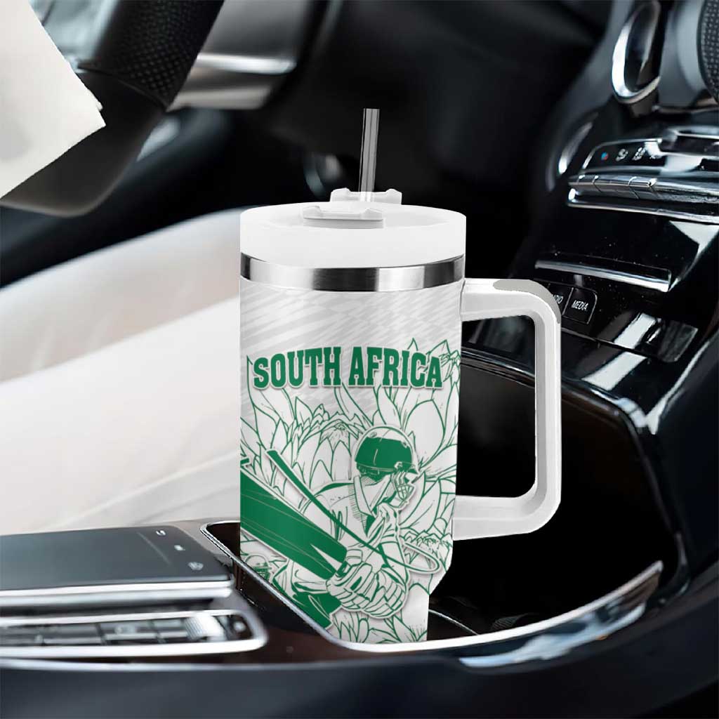 Cricket South Africa Custom Tumbler With Handle White Version Proteas LT18