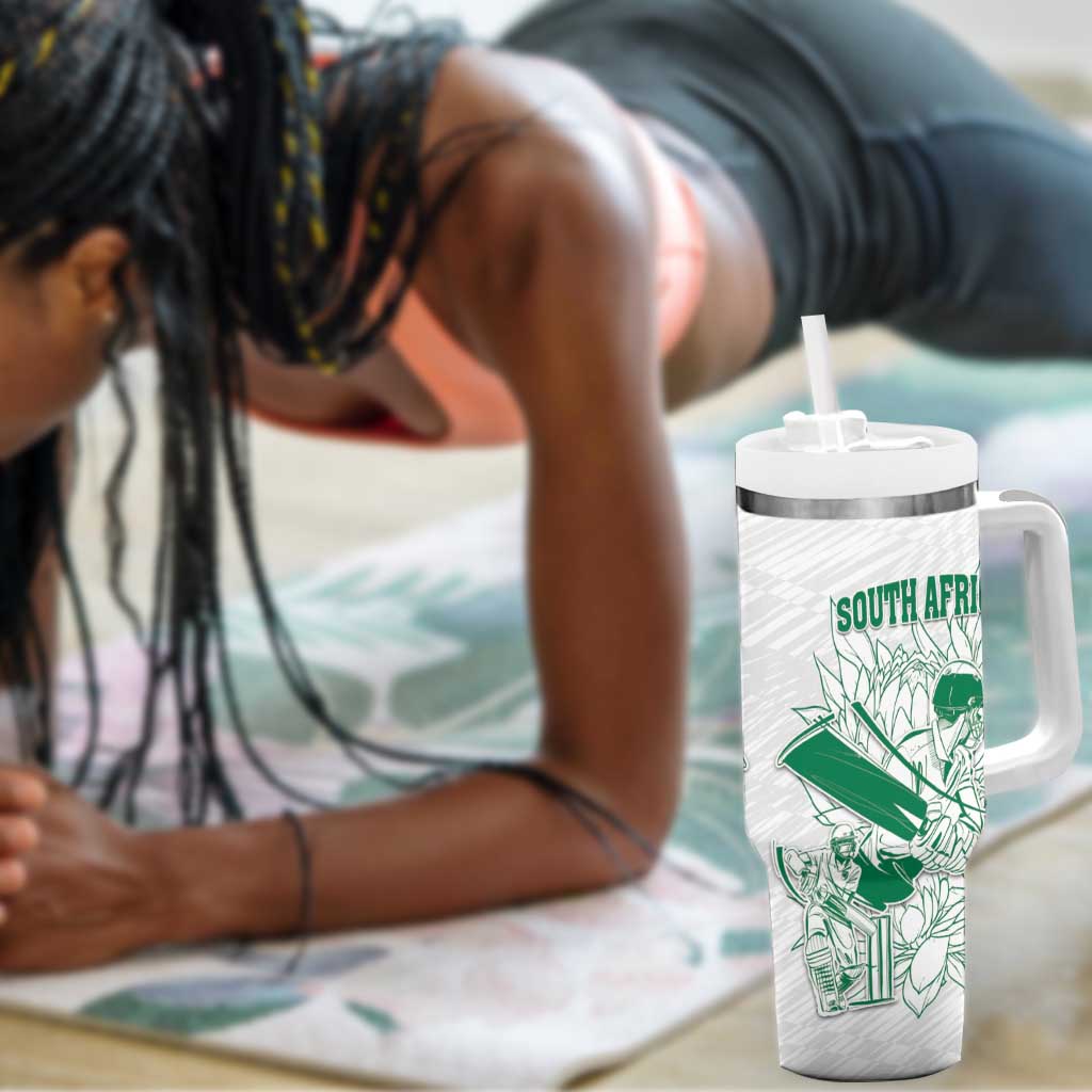 Cricket South Africa Custom Tumbler With Handle White Version Proteas LT18