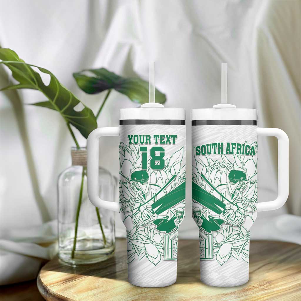 Cricket South Africa Custom Tumbler With Handle White Version Proteas LT18