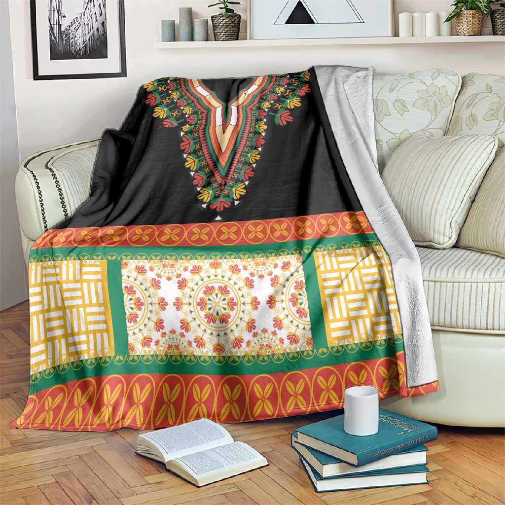 Africa Dashiki Blanket Embroidery Neckline Floral Pattern LT18