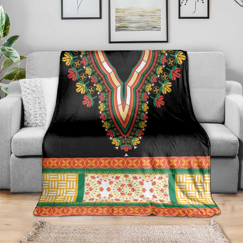 Africa Dashiki Blanket Embroidery Neckline Floral Pattern LT18