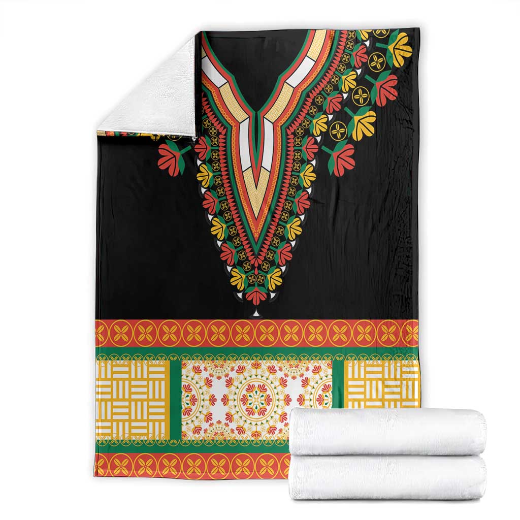 Africa Dashiki Blanket Embroidery Neckline Floral Pattern LT18
