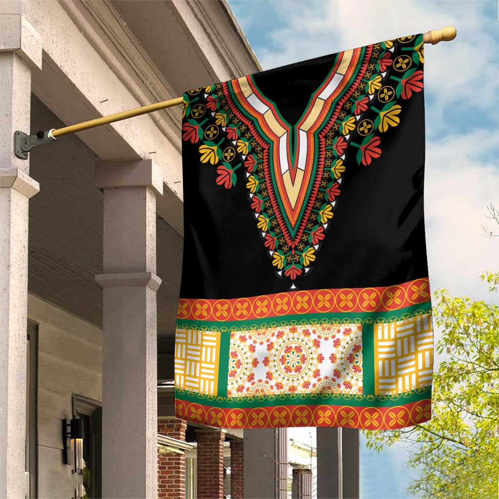 Africa Dashiki Garden Flag Embroidery Neckline Floral Pattern LT18
